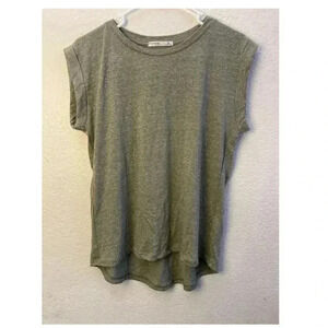 💥🆕Soft Light Olive Short Sleeve Plain Top🆕